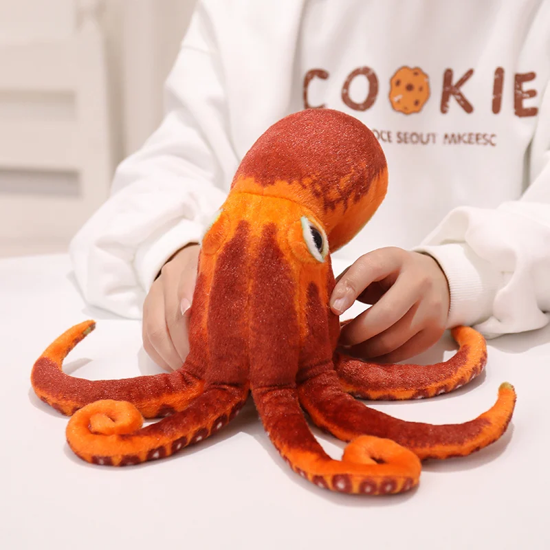 30/55cm Real Life Octopus Doll Plush Toy Pillow Sea Bottom Sea Animal Doll Realistic Gift