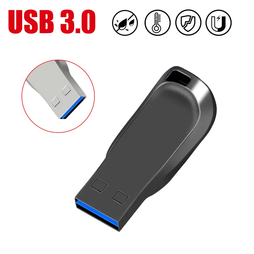 Unidad Flash USB de Metal Original, Pendrive portátil de gran capacidad, 64GB, 128GB, transferencia de alta velocidad, disco U impermeable, 10 unidades por lote, 3,0