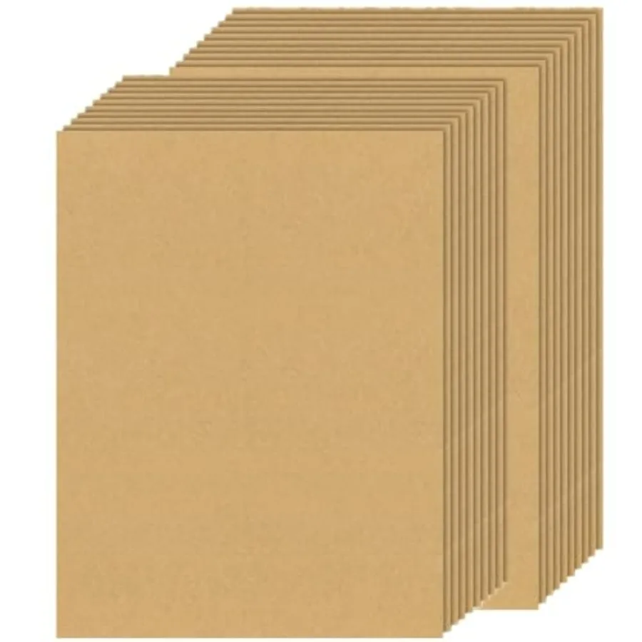 

300 PC Kraft Paper Sheets, Brown Printer Paper, 120g Double Size Brown Stationery Paper for Arts Craft, Drawing, DIY Projects,