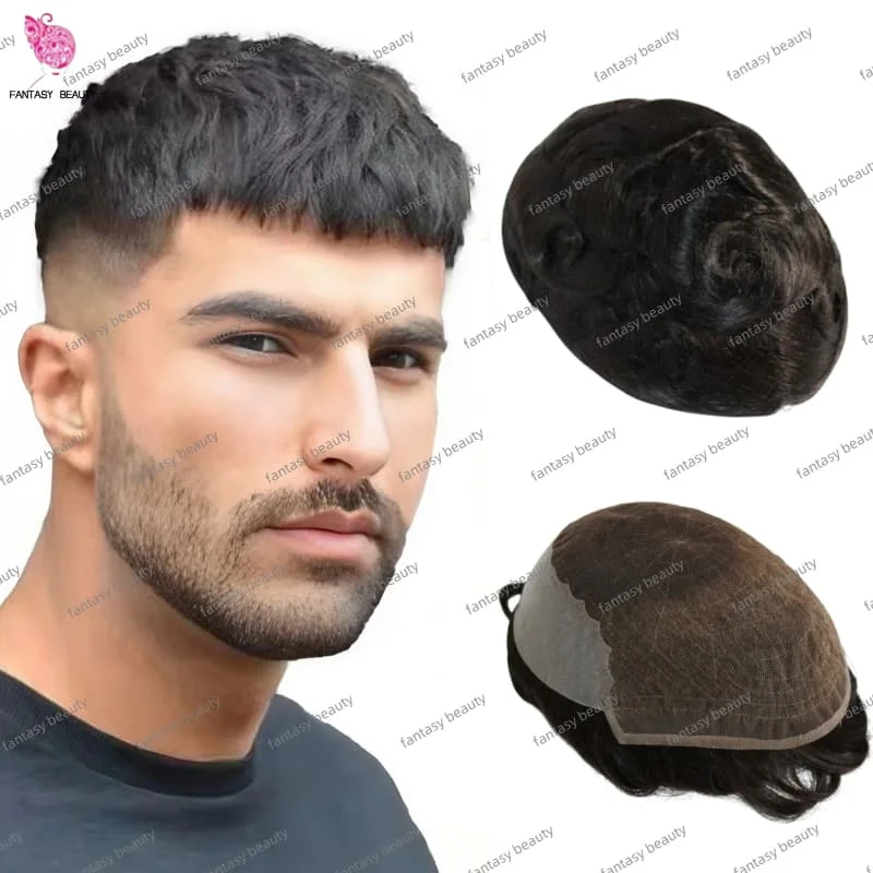 

Q6 Швейцарский кружевной мужской парик Системы замены волос натуральный серый черный 1B 1B10 1B30 1B50 Мужской парик парик 100% настоящие человеческие волосы