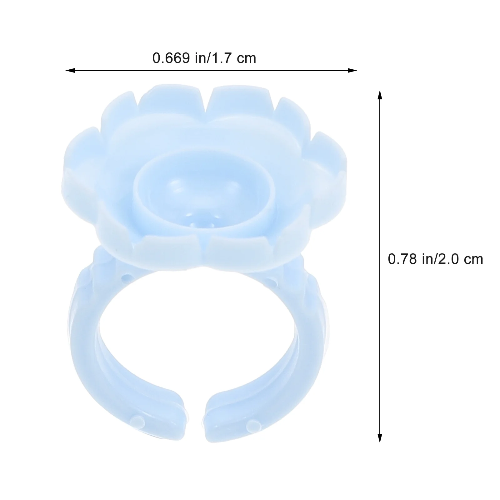 Anneaux de colle pour cils, 100 pièces, Style fleur, support d'extension de cils, outil de greffage, fournitures de beauté professionnelles