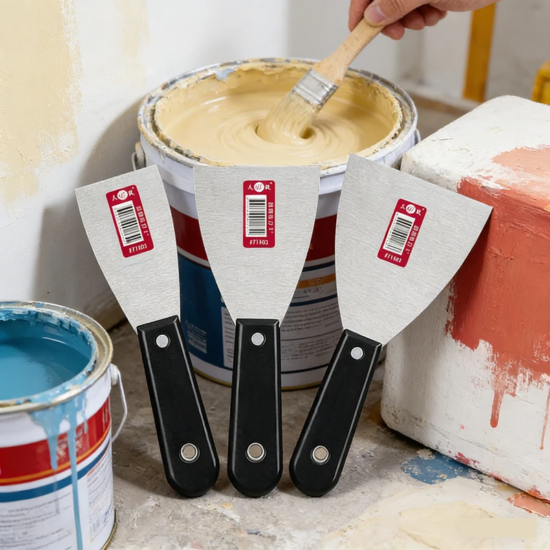 Rubber Handle Putty Knife Putty Scraping Plastering Wall Painting Auto Repair Cleaning Scraper Bricklayer Painting Barbecue