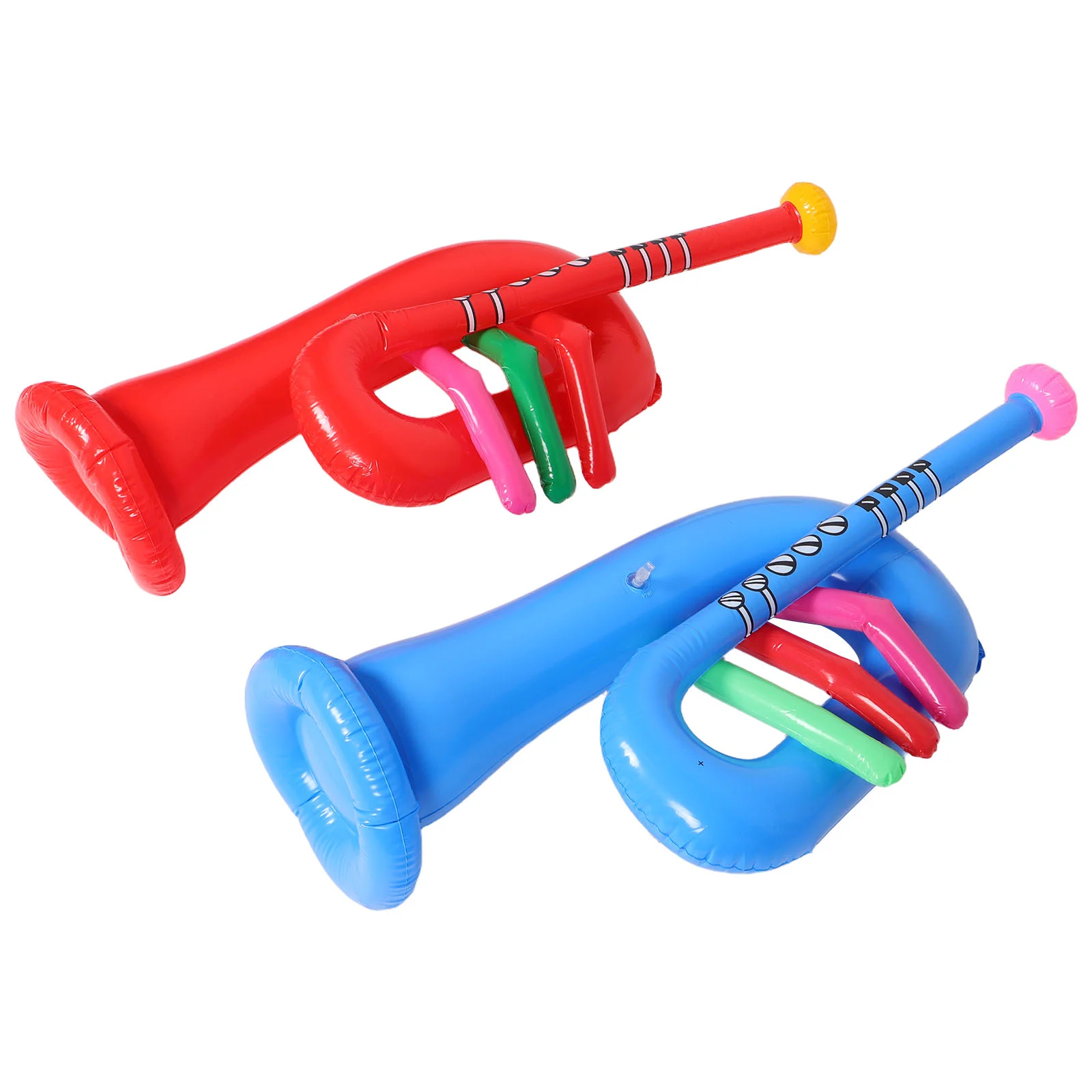 

2 Pcs Inflatable Musical Instrument Trumpet Party Prop for Parties Decoration Child