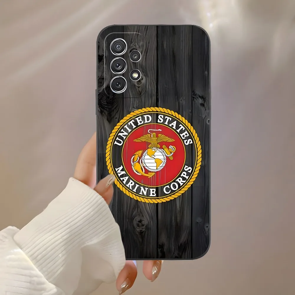 USMC Marine Corps Phone Case for Samsung S24 Ultra S22 S23 S20 Fe S21 Plus Galaxy A54 A34 A24 A53 M54 Note 20 Back Cover