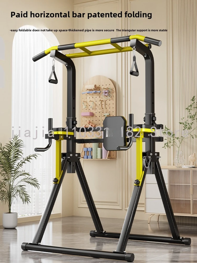 Folding fitness equipment for home use, indoor pull ups, hanging racks for children, double bar arms, flexion and extension