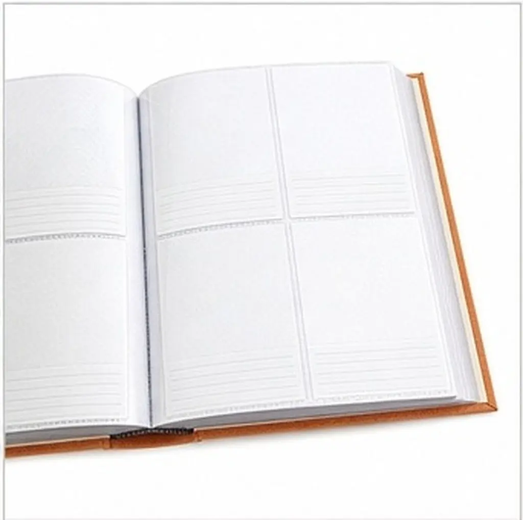 200 Pages Photo Album 6 Inch Plain Color Sturdy Interstitial Family Memory Scrapbook 's DIY Message Book