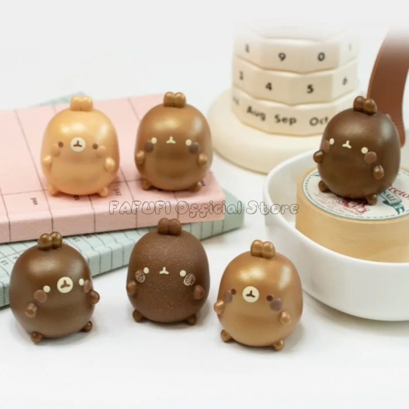 Choco molang coelho limite caixa cega brinquedos boneca bonito anime figura de ação ornamentos estatuetas bonecas desktop decoração para casa colecionáveis