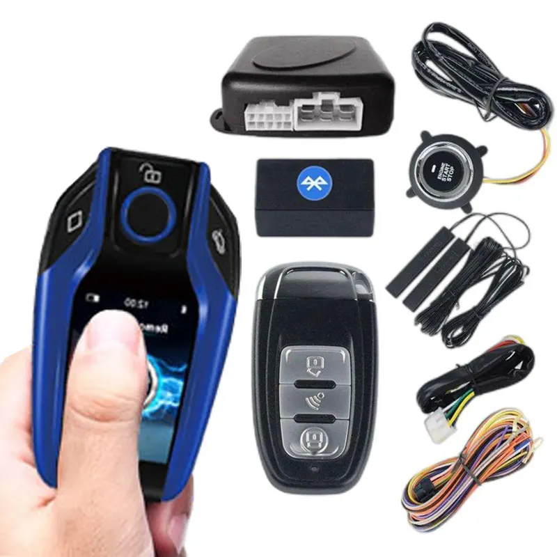

Multi-Function LCD Remote Control Car Alarm Phone Remote Engine Start Stop Keyless Entry SmartCar Alarm System