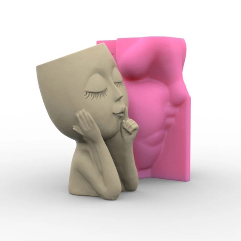 Concrete Flower Pots Molds for Doll Silicone Planter Mold Cement Clay Molds