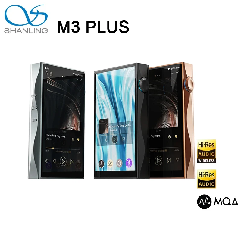 샨링 M3 플러스 휴대용 MP3 플레이어 워크맨 블루투스 5 플레이어 MP3 음악 플레이어 하이파이 고해상도 오디오 재생 안드로이드 13 4*CS43198