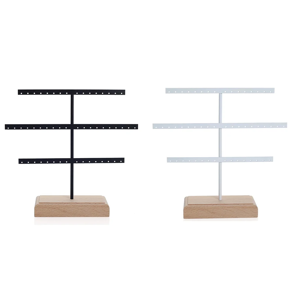 

Black Earring Display Stand 52 Holes Heavy Duty Jewelry Organizer Rack for Studs Dangles Eardrops Storage Earring Display