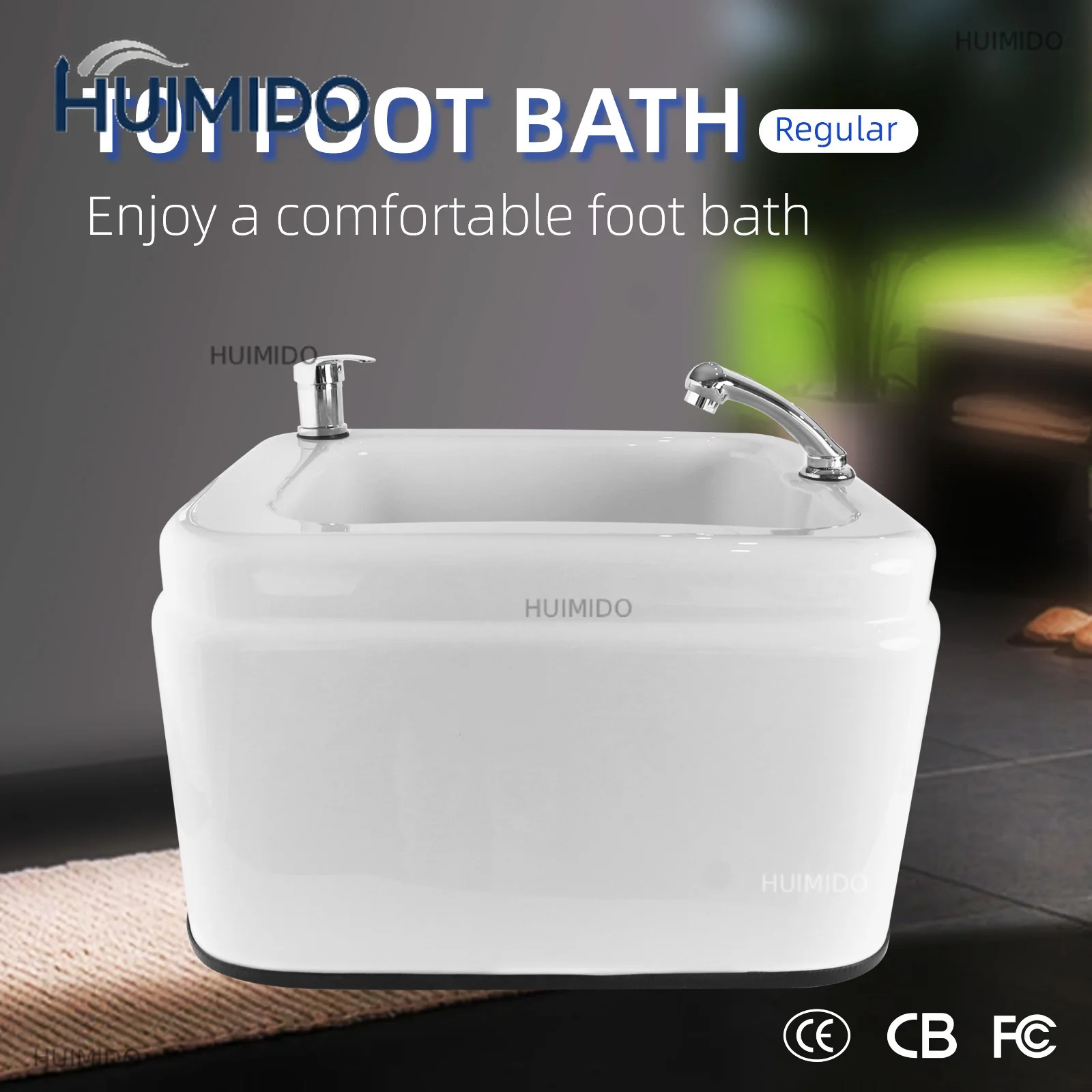 Beauty Salon Footbath Basin for Aqua Therapy Sauna Bathtub Spa Foot Bath Basin with Shower and Faucet