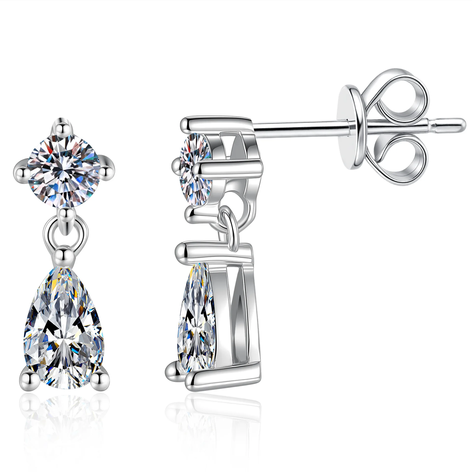 

Noble Fashion Tassel Water Drop Earrings 1.4ct Women Moissanite PT950 Platinum Light Luxury & Sparkling, Show Goddess Aura