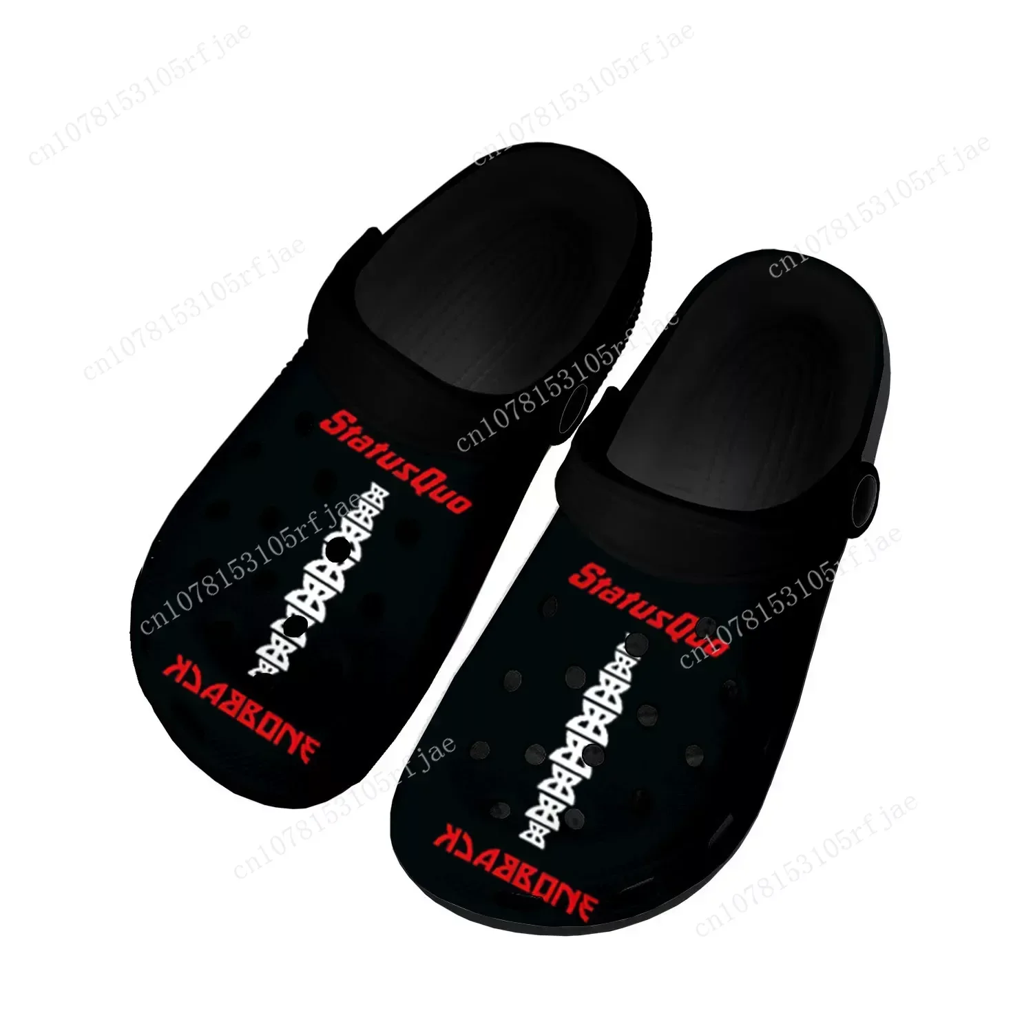 

Status Quo Rock Band Fashion Home Clogs Custom Water Shoes Mens Womens Teenager Shoes Garden Clog Breathable Beach Hole Slippers