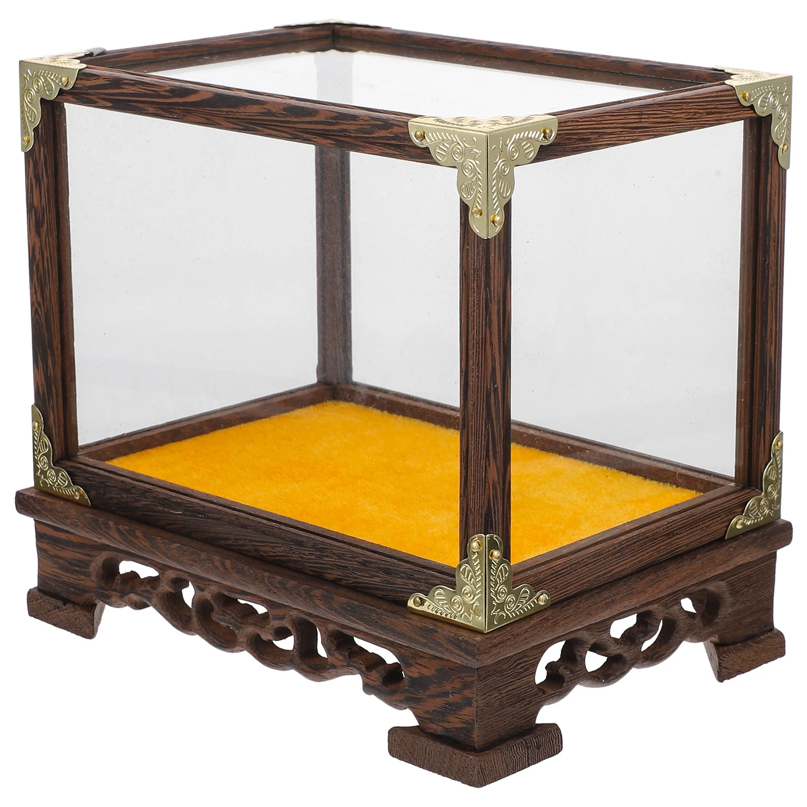 Elegant Vase Display Case with Dust Protection for Buddha Statue Desktop Decorative Storage Box Home Interior Organizing