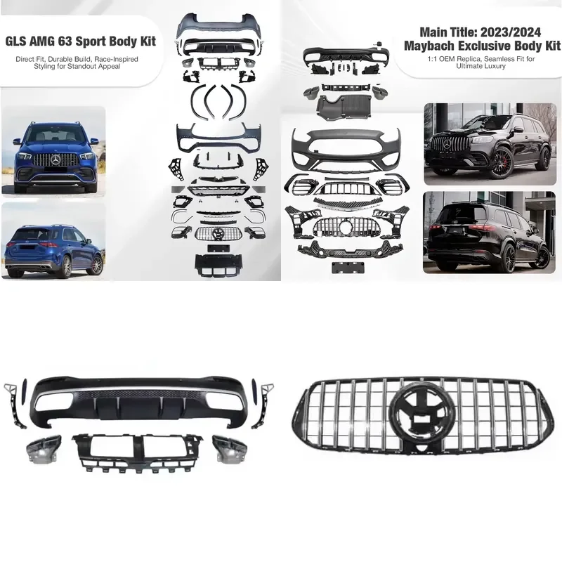 【CHIMU HOME】 for GLS Series Real for Carbon Fiber Aesthetic Styling Components for Performance 63 Style VIP Upgrade Set
