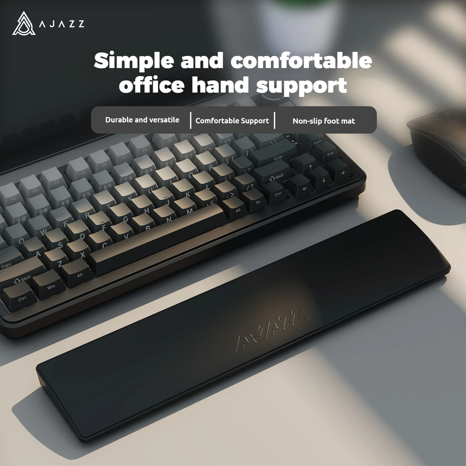 Ajazz AK820/980 Handstütze für mechanische Tastatur, bequem, 61/81/104, wasserdicht, umweltfreundlich, rutschfest, Handgelenkpolster, Handflächenunterstützung
