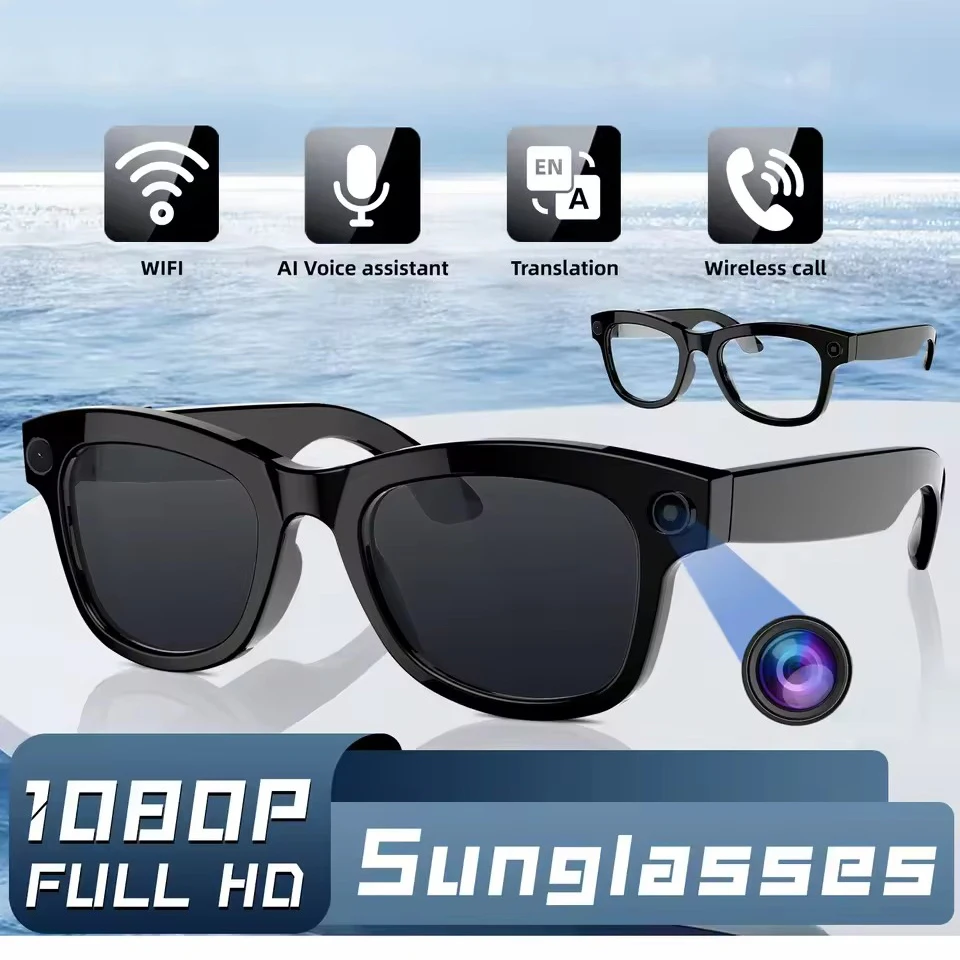 

New Technology Bluetooth Call AI Smart Glasses Video Recording Camera Sunglasses M01 Headset AI Translation Lens for Man Woman