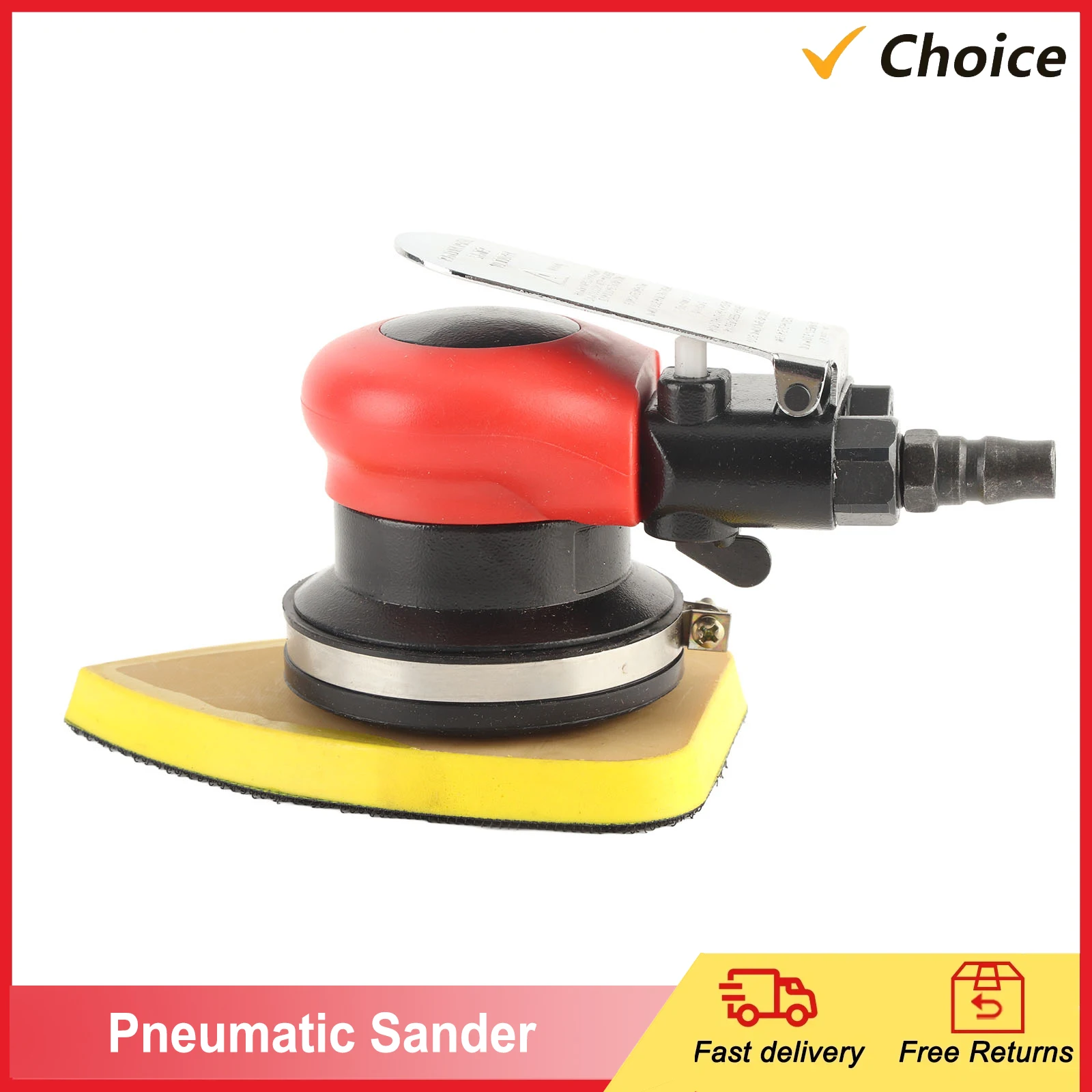 

Pneumatic Sander Triangle Sanding Head Long Vibration Modes Lightweight Air Sander Polishing Machine 10000RPM Woodworking Tools