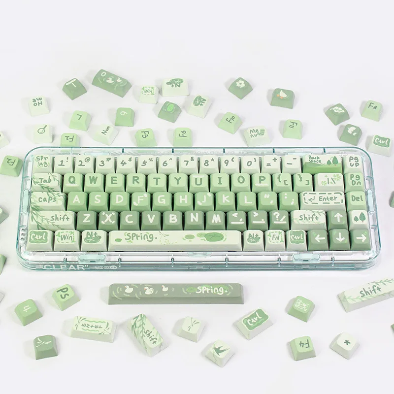 

PBT Green Keycaps 133 keys Keycap Profile Key cap For Mechanical Keyboard kit Mx Switch RGB backlit 61/96/ 108 Gamer Keyboards