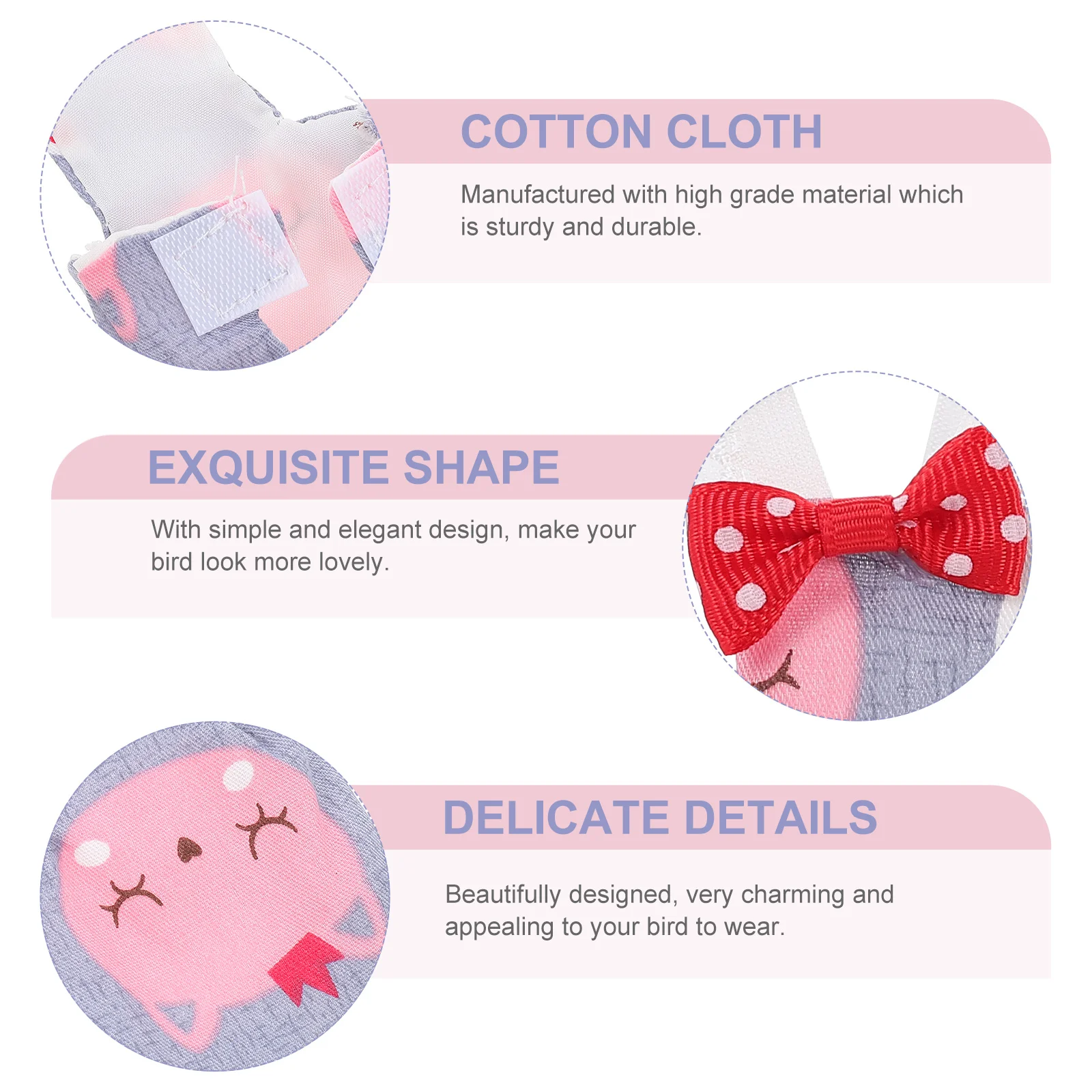 

Parrot Clothes Diaper Automatic Washable Cotton Flight Costume Suit Decorative