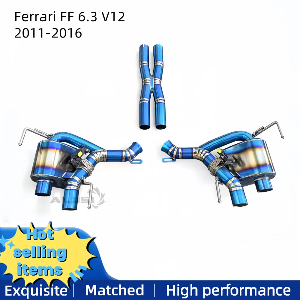 

Titanium alloy valve exhaust pipe for Ferrari FF 6.3 V12 2011-2016 Cat back exhaust system muffler with controller auto parts