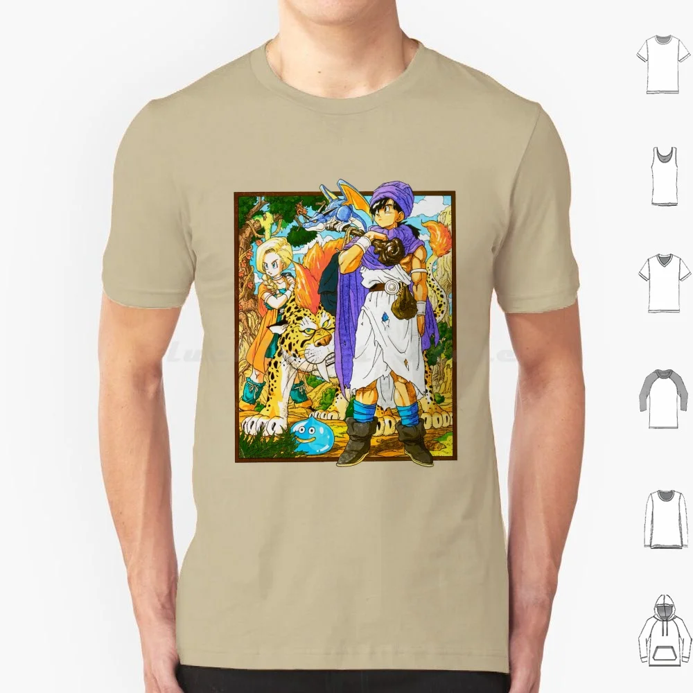 Camiseta Dragon Quest 5 Super Famicom Cover Art, camiseta fresca de algodón 6xl, Dragon Quest 5 Dragon Quest V 5 Super Snes Rpg Retro