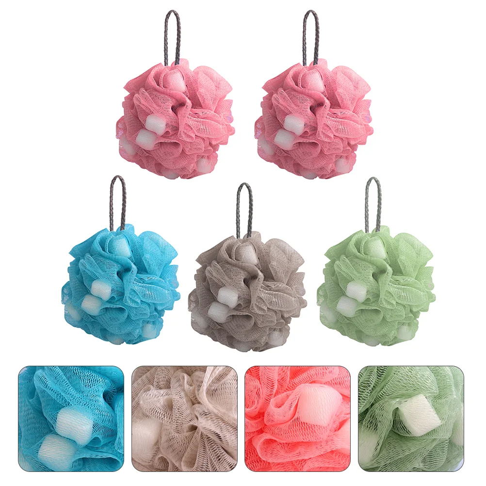 Sponge Bath Ball Practical Bathroom Accessories Compact Balls Bathing Scrubbers Shower Flower