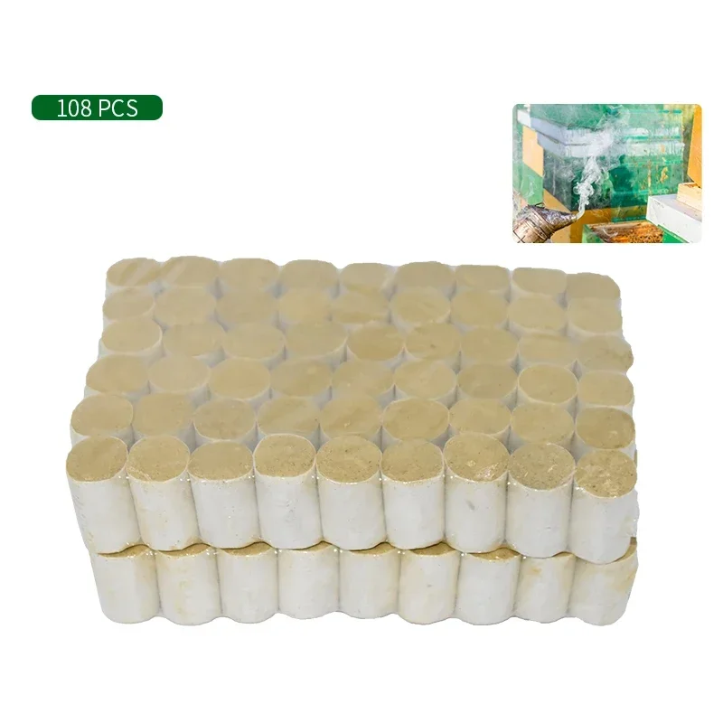 

108PCS Beekeeping Smoke Sprayer Herb Bee Smoke Bomb Bee Hive Smoker Fuel Wormwood Smoker Smoke Spray Bomb Beekeeping Equipment