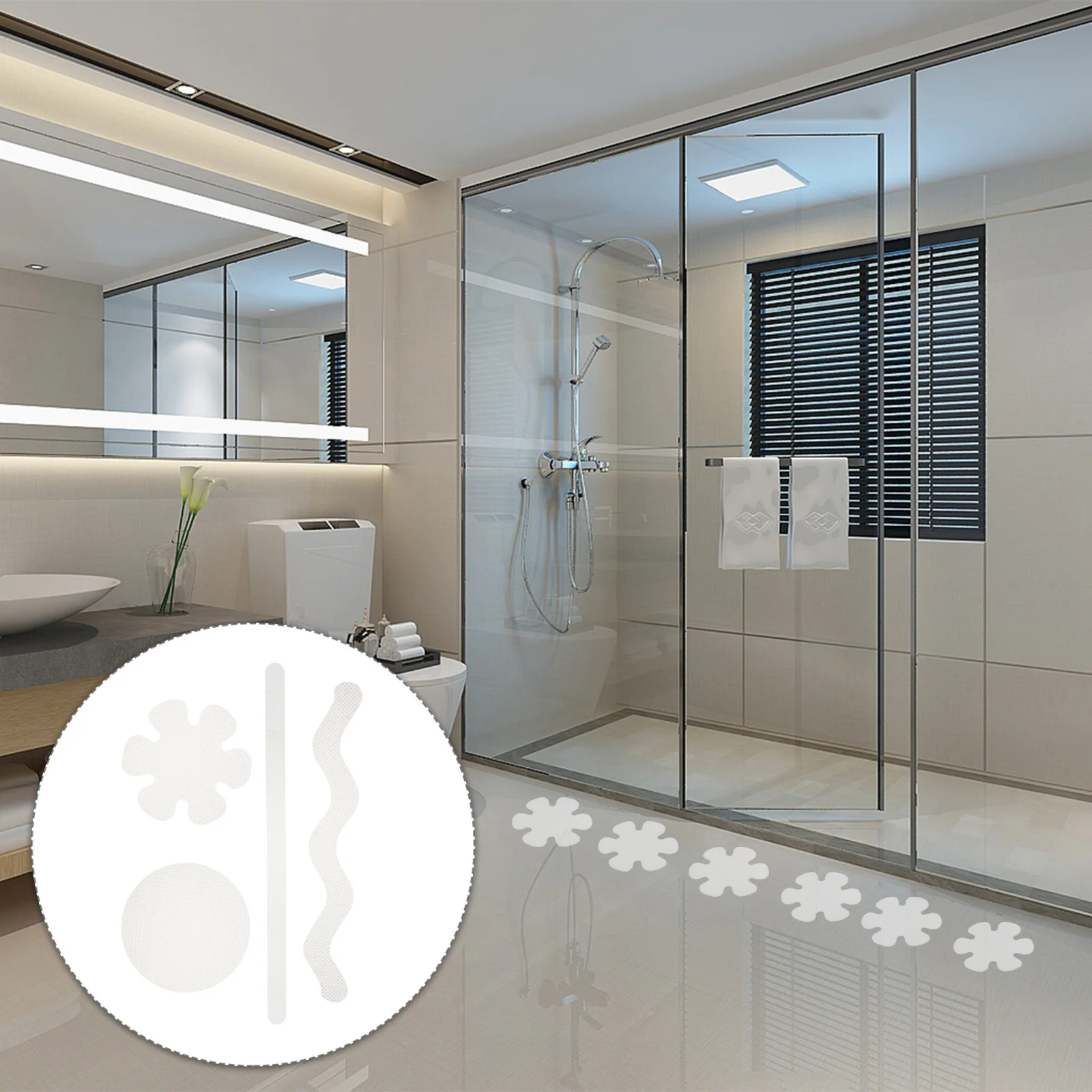 

24Pcs Stair Anti-Slip Strips High-Quality Non-Skid Safety Decals for Shower Bathtub Pool Bathroom Self-Adhesive Waterproof