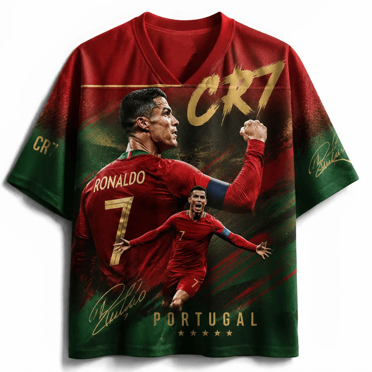 2026 Portugal Summer Jersey Special Edition Male and Female Fan Commemorative Breathable Loose T-shirt