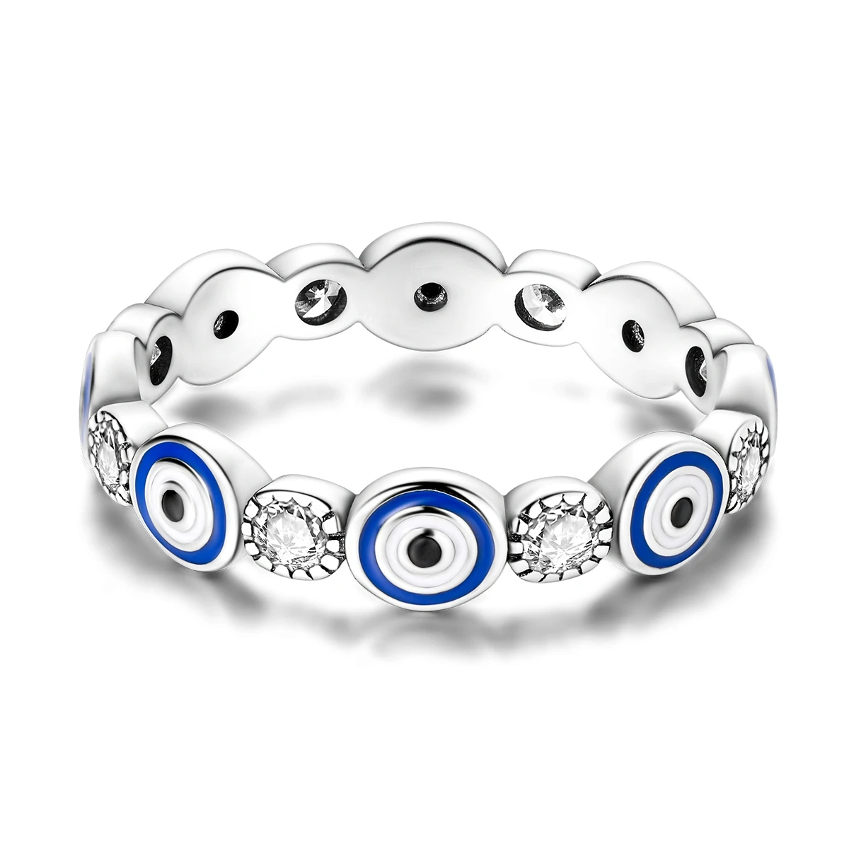 Women's 925 Sterling Silver Firefly Moon Wedding Anniversary Ring