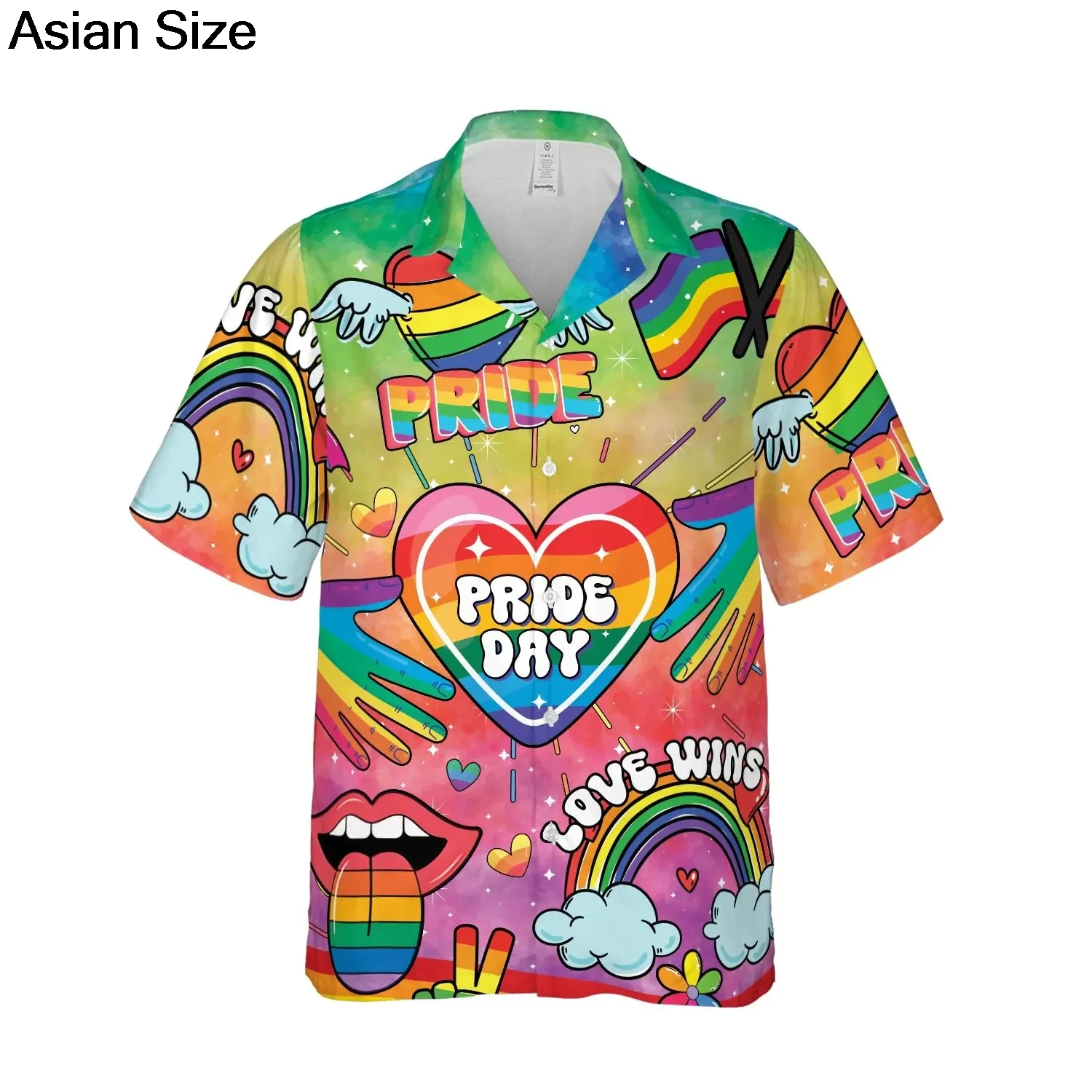 

LGBT Be Proud Rainbow Hawaiian Shirt, Love Wins Hawaii Shirt, Pride Button Up Shirt, LGBT Pride Month Shirt, Gift For LGBTQ Tops