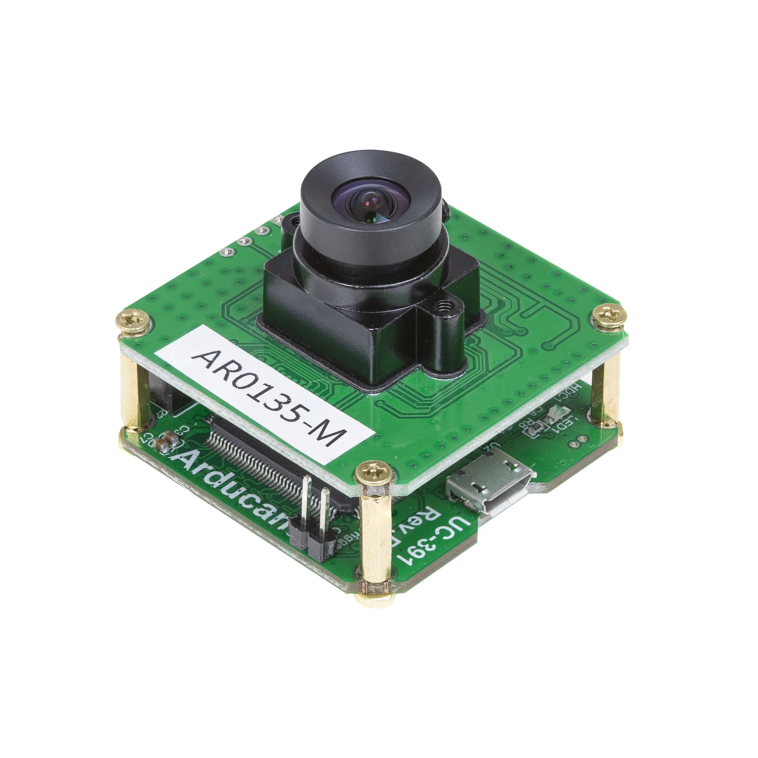 Arducam 1.2MP Global Shutter USB Camera Evaluation Kit - CMOS AR0135 1/3-Inch Monochrome Camera Module with USB2 Camera Shield