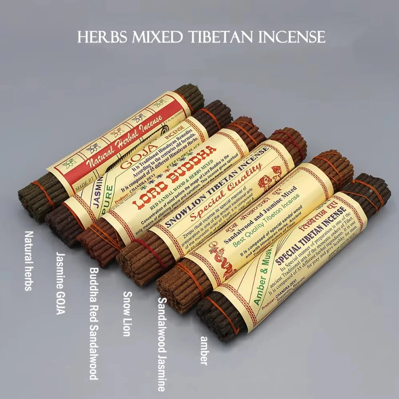44PCS Authentic Tibetan Incense Sticks Aromatic Incense for Positive Energy Palo Santo Incense Sticks for Spiritual Cleansing