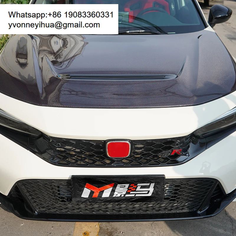 

2021-2024 For Honda For Civic Fl5 Style High Quality New Carbon Fiber Engine Cover With Front Vents Front Hood