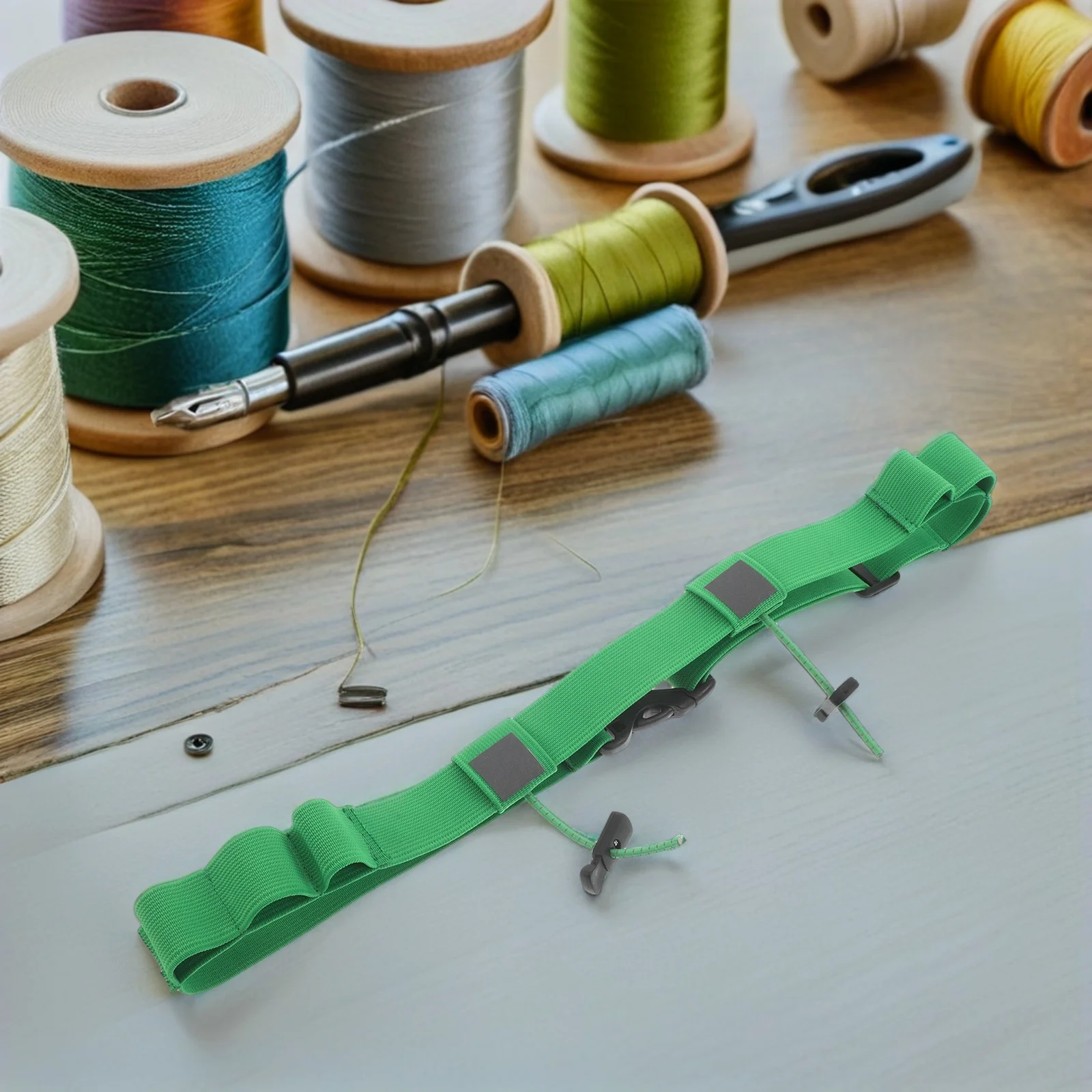 Cinturón elástico verde con número de carrera ajustable, soporte para babero para correr, ciclismo, cinturón deportivo reutilizable, moldeador de Fitness, 2 uds.