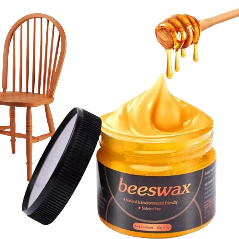 Cera de abeja resistente al agua para muebles, cuidado de pulido de madera, cera de mantenimiento Natural resistente al desgaste, brillo de larga duración, cera para pisos de madera