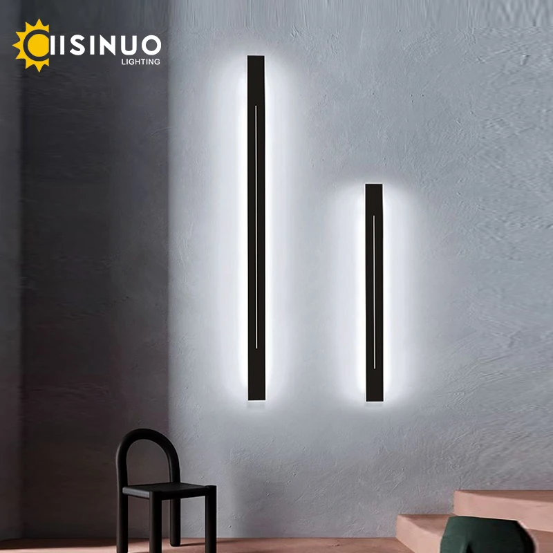 LED الجدار الشمعدان مرآة تركيبات الإضاءة الذهب الأسود معدن الاكريليك المنزل فندق الممر الدرج استوديو جدار ديكور #4