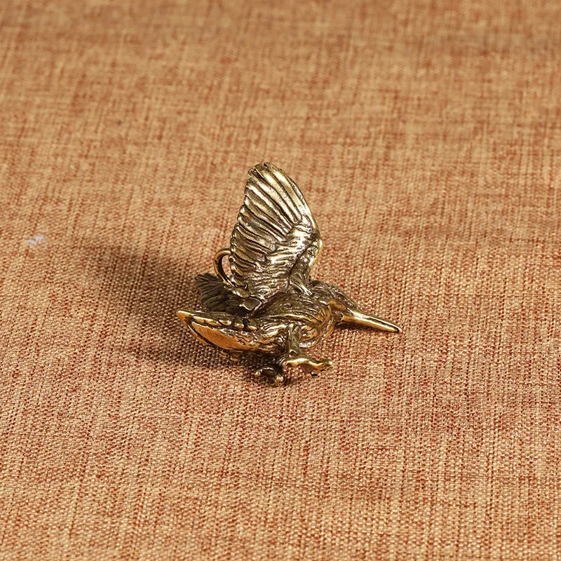 2026 Mini Adler-Vogel aus Messing mit ausgespreizten Flügeln, Kunstdekoration für Zuhause, Wohnzimmer, Büro, Teehaus, Yoga-Raum, Deko-Statue, Skulptur – Detail 4