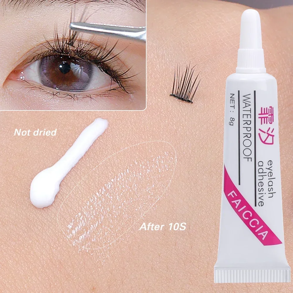 Quick-drying False Eyelash Glue Pencil Magic Waterproof Eyelash Extension Glue Black White Lasting Strong Adhesive No Irritating