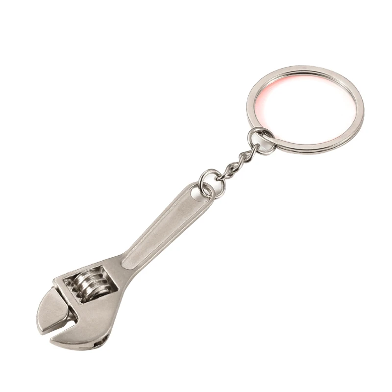 Keychain Zinc Alloy for Creative Mini Adjustable Wrench for Key Chain Realistic Machine Tools Model Spanner for Key Chai