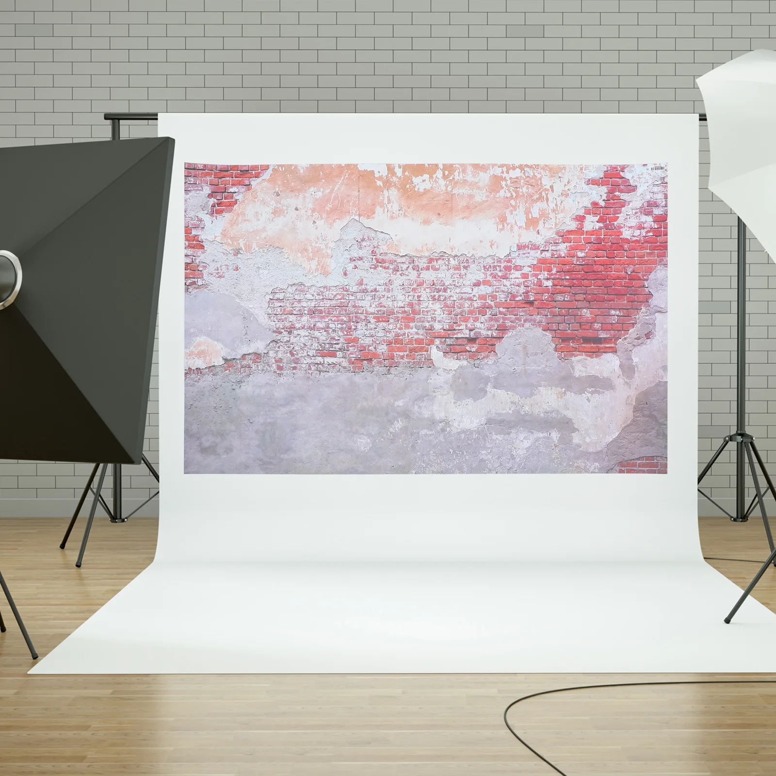

2 PCS Double Sided Background Paper Photography Backdrop Board Backgrounds Display Cement Coated Accessories