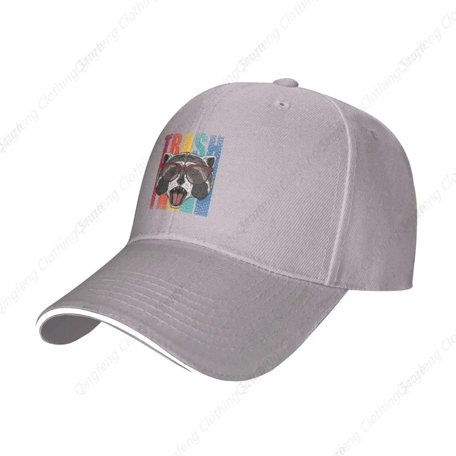 Raccoon Trash Baseball Cap for Men Women Sports Duck Tongue Hat Adjustable Casquette Gray