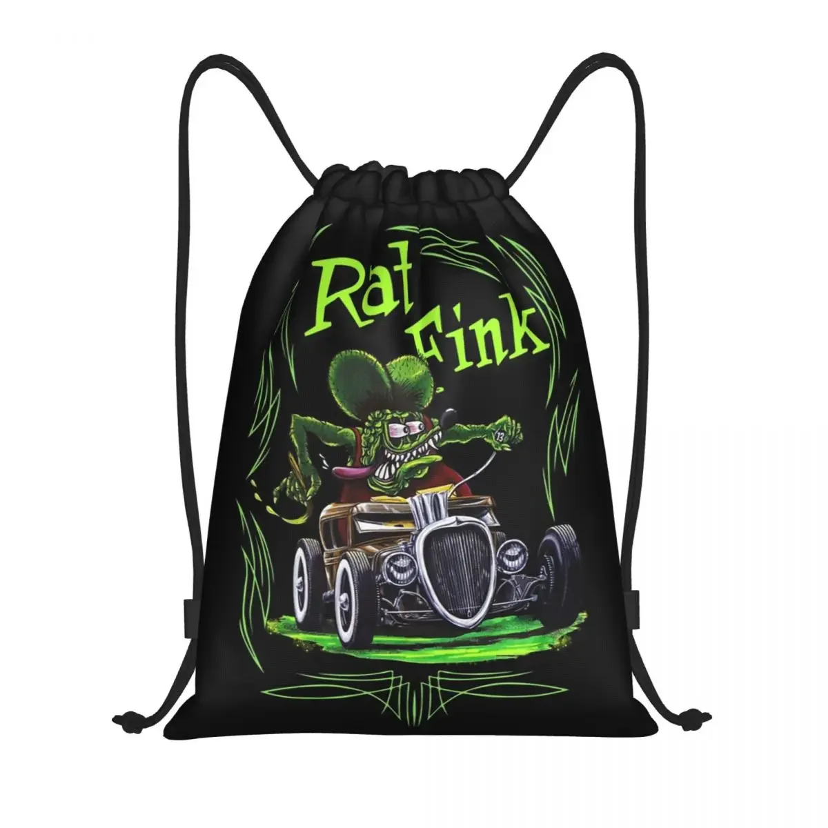 

Rat Fink Classic Drawstring Backpack Sports Gym Bag for Men Women Comic Cartoon Training Sackpack