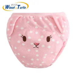 Mother Kids Baby Bare Cloth Diapers Animal Pattern Unisex Training Panties Diaper Reusable Nappy Washable