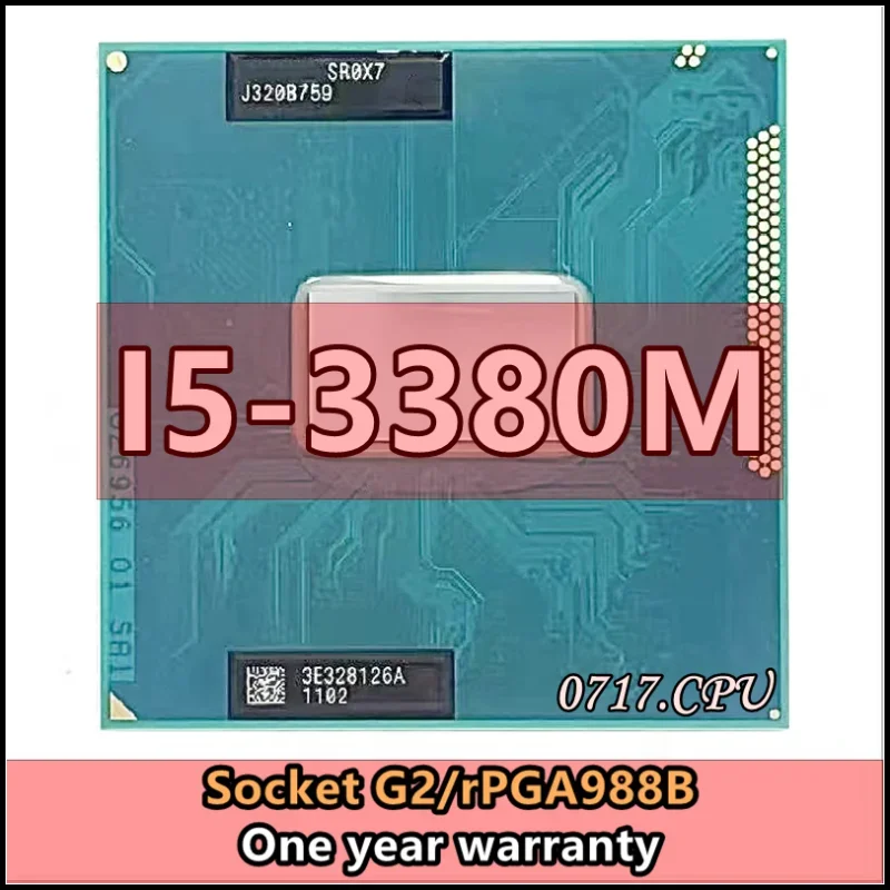 I5-3380M I5 3380M SR0X7 2.9 GHz Prosesor Quad-Thread Dual-Core 3M 35W Soket G2/RPGA988B