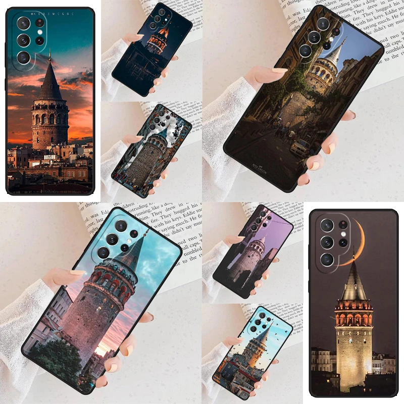 Чехол для телефона Turkey Galata Kulesi для Samsung Galaxy S24 S25 S23 S22 S21 Note 10 20 Pro S20 Plus FE Ultra lite Cover