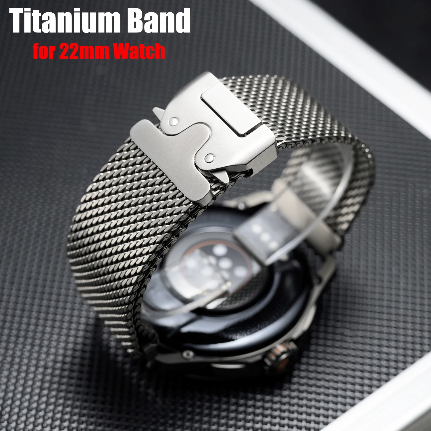 22mm-20mm-純チタン製ミラネーゼストラップ-サムスン-galaxy-watch-7-5-4-6-classic-ブレスレットバンド-huawei-watch-5-gt-5-gt6-pro-46mm対応