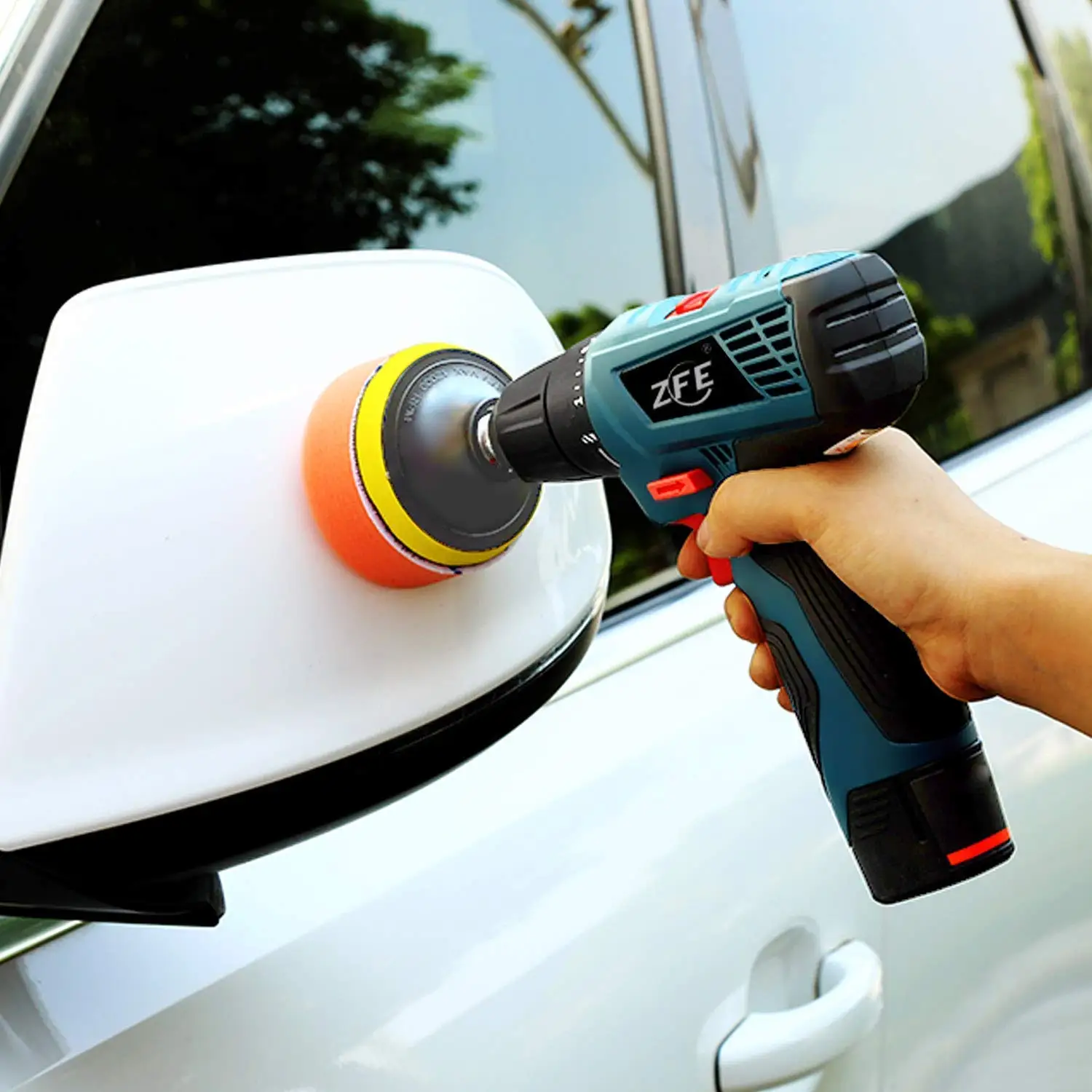 Imagem -03 - Polegada Almofadas de Polimento Aplicador de Cera Carro Espuma Broca Polimento Almofada Esponja Buffer Polidor para Polimento de Carro Depilação Limpeza 10 Peças